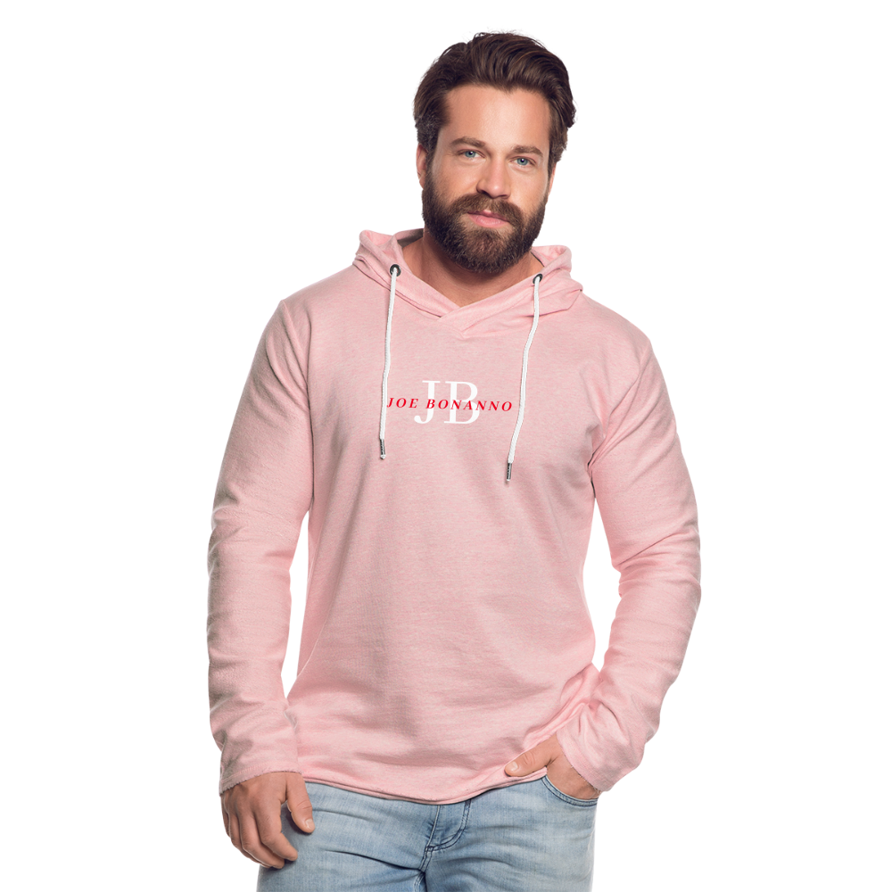 Leichtes Kapuzensweatshirt Unisex | Joe Bonanno - Rosa-Creme meliert