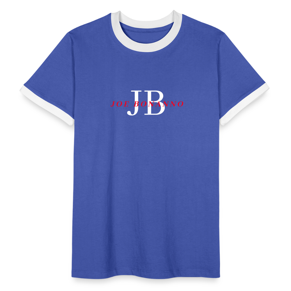 Männer Kontrast-T-Shirt | Joe Bonanno - Blau/Weiß