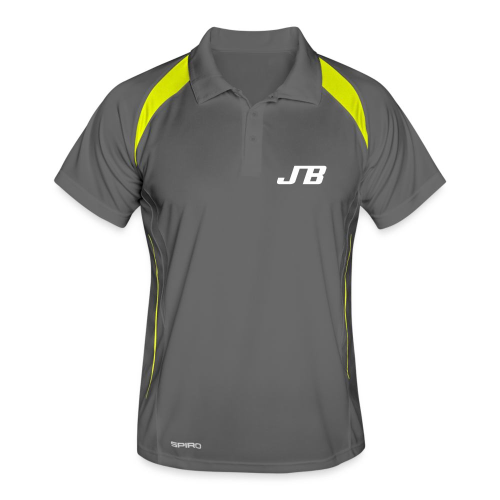 Männer Polo atmungsaktiv | JB Sports - Grau/Limette