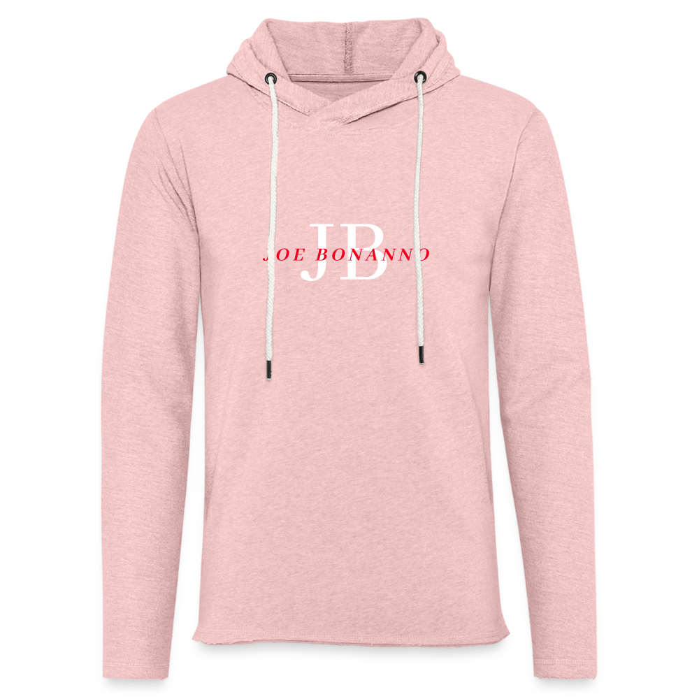 Leichtes Kapuzensweatshirt Unisex | Joe Bonanno - Rosa-Creme meliert