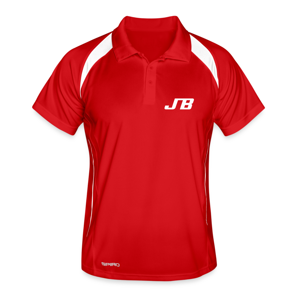 Männer Polo atmungsaktiv | JB Sports - Rot/Weiß