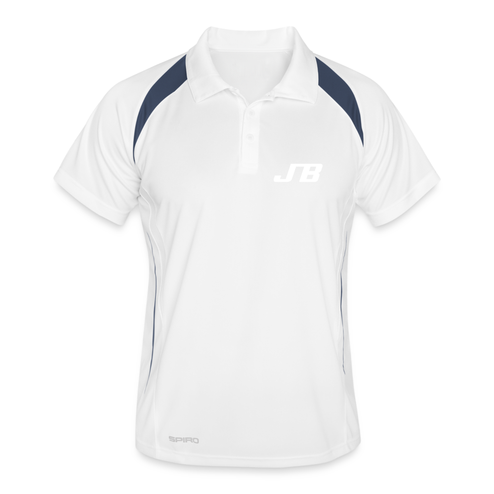 Männer Polo atmungsaktiv | JB Sports - Weiß/Navy