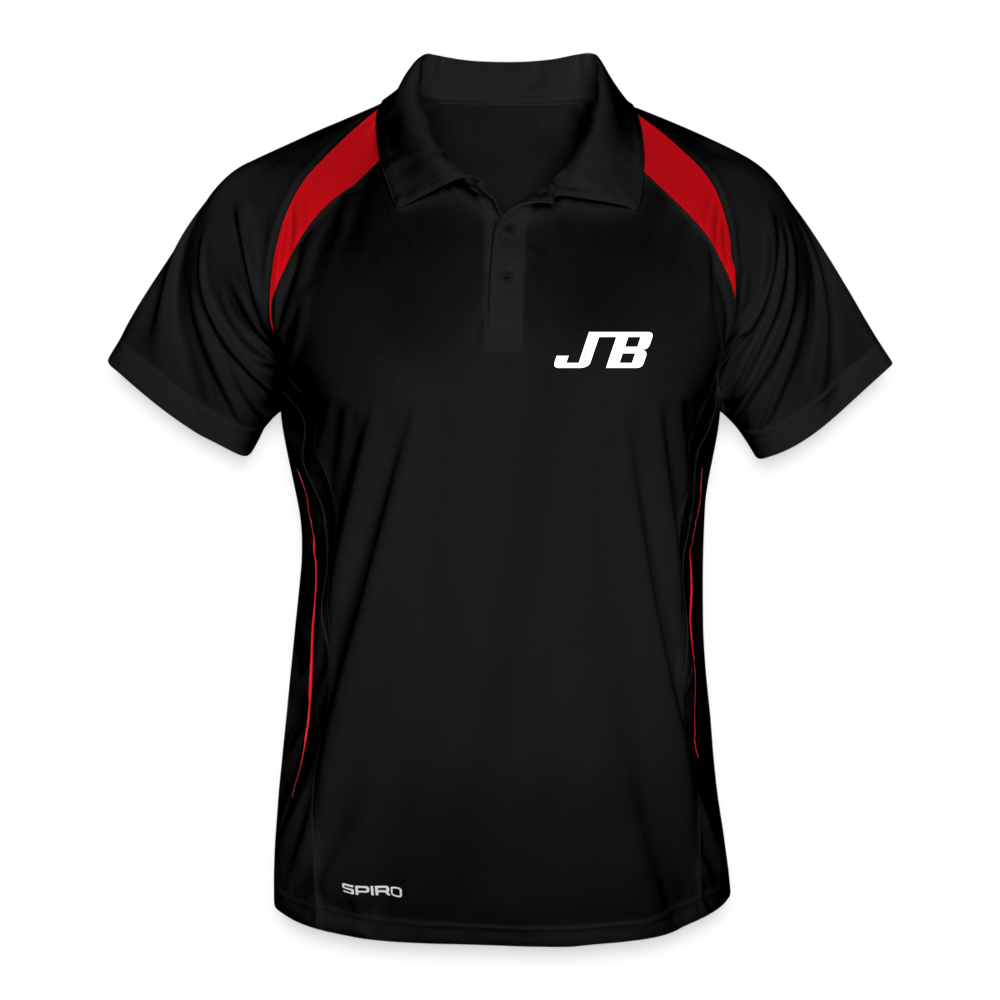 Männer Polo atmungsaktiv | JB Sports - Schwarz/Rot