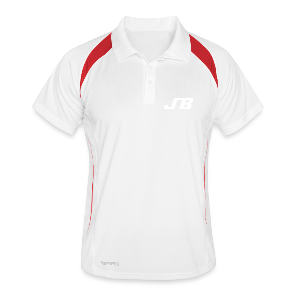 Männer Polo atmungsaktiv | JB Sports - Weiß/Rot